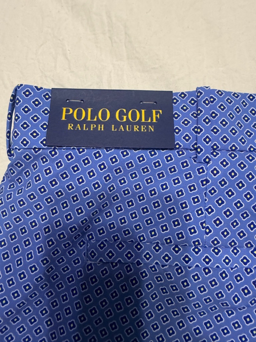 Ralph Lauren Blue Geometric Print Hybrid Shorts - Picture 6 of 7